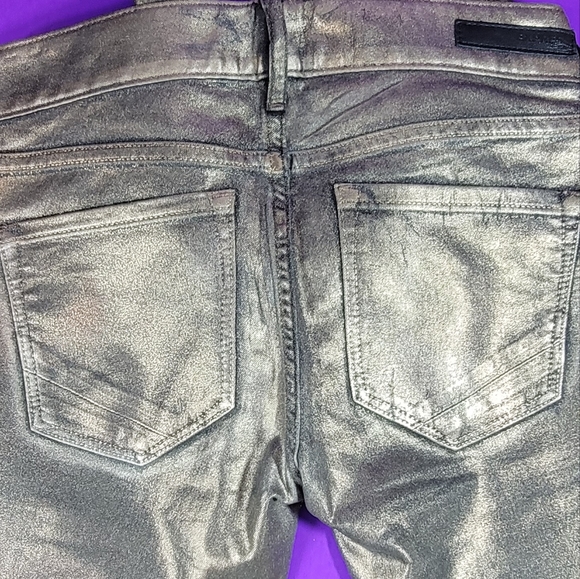 Express Chrome Gold Jean's, Size 0 - Picture 4 of 7